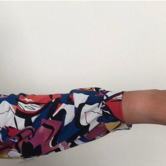 ELOQUII - Faux Wrap Havana Floral Maxi Dress With Side Slit - Plus Size 18 - Picture 7 of 13